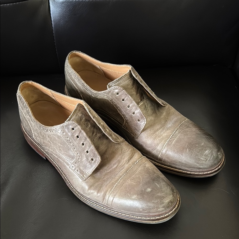 Cole Haan Distressed Leather Oxfords